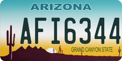 AZ license plate AFI6344