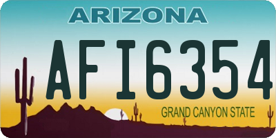 AZ license plate AFI6354