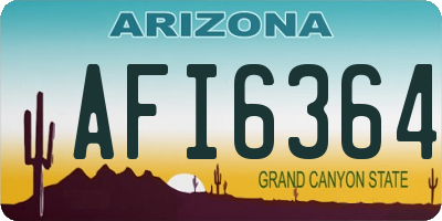 AZ license plate AFI6364