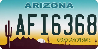 AZ license plate AFI6368