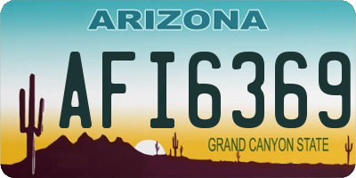 AZ license plate AFI6369