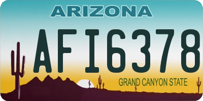 AZ license plate AFI6378