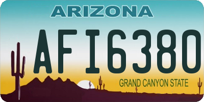 AZ license plate AFI6380