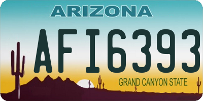 AZ license plate AFI6393