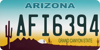 AZ license plate AFI6394