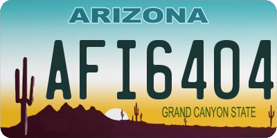 AZ license plate AFI6404