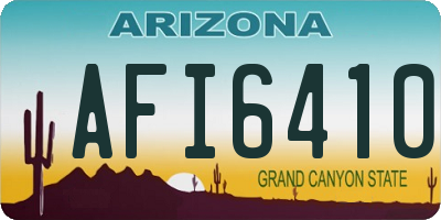 AZ license plate AFI6410