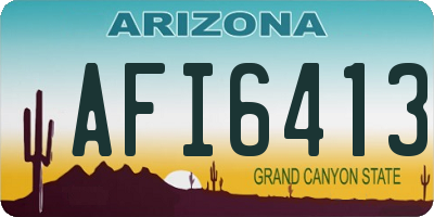 AZ license plate AFI6413