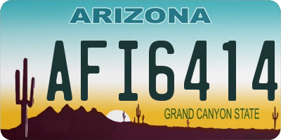 AZ license plate AFI6414
