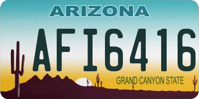 AZ license plate AFI6416