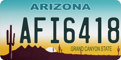 AZ license plate AFI6418
