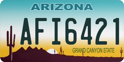 AZ license plate AFI6421