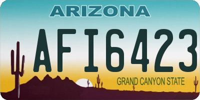 AZ license plate AFI6423