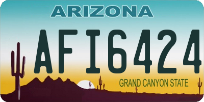 AZ license plate AFI6424