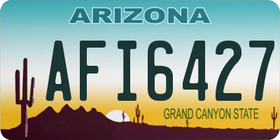 AZ license plate AFI6427