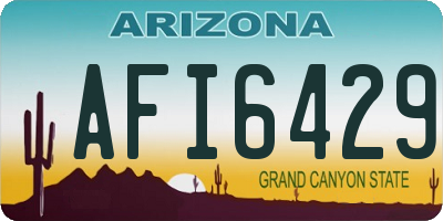 AZ license plate AFI6429