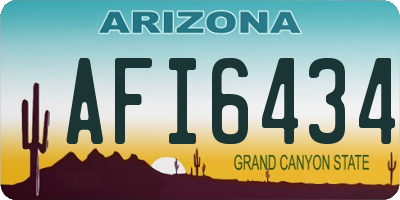 AZ license plate AFI6434
