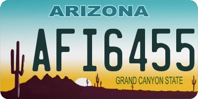 AZ license plate AFI6455