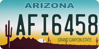 AZ license plate AFI6458