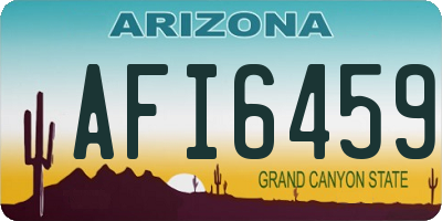 AZ license plate AFI6459