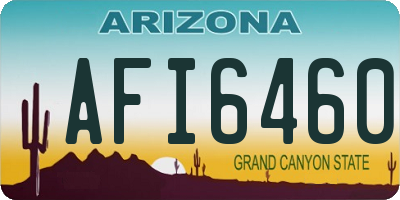 AZ license plate AFI6460