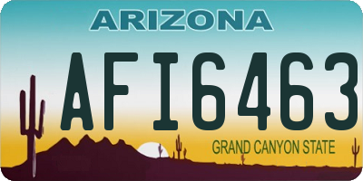 AZ license plate AFI6463