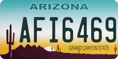 AZ license plate AFI6469