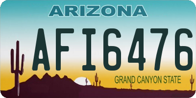 AZ license plate AFI6476