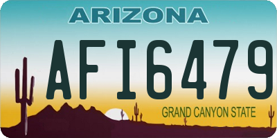 AZ license plate AFI6479