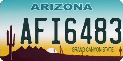 AZ license plate AFI6483
