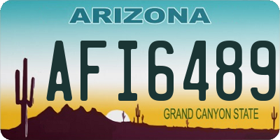 AZ license plate AFI6489