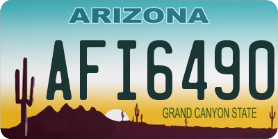 AZ license plate AFI6490