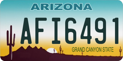 AZ license plate AFI6491