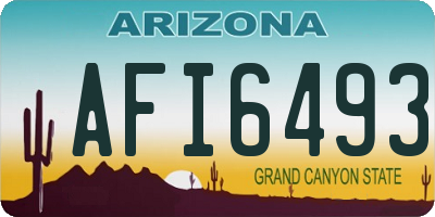 AZ license plate AFI6493