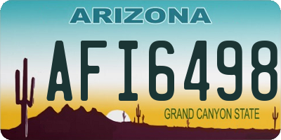AZ license plate AFI6498