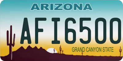AZ license plate AFI6500