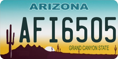 AZ license plate AFI6505