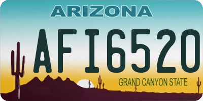 AZ license plate AFI6520