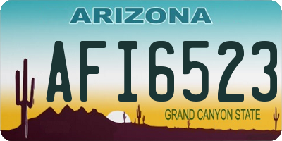 AZ license plate AFI6523
