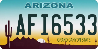 AZ license plate AFI6533