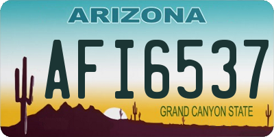 AZ license plate AFI6537