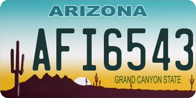 AZ license plate AFI6543