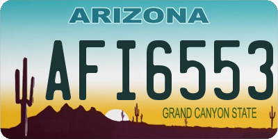 AZ license plate AFI6553