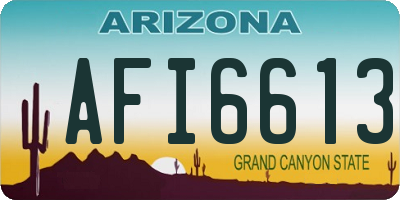 AZ license plate AFI6613