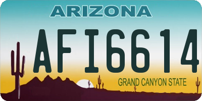 AZ license plate AFI6614