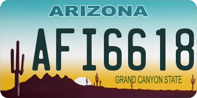 AZ license plate AFI6618