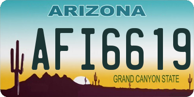 AZ license plate AFI6619