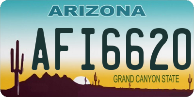 AZ license plate AFI6620