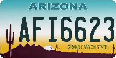 AZ license plate AFI6623