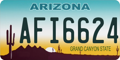 AZ license plate AFI6624